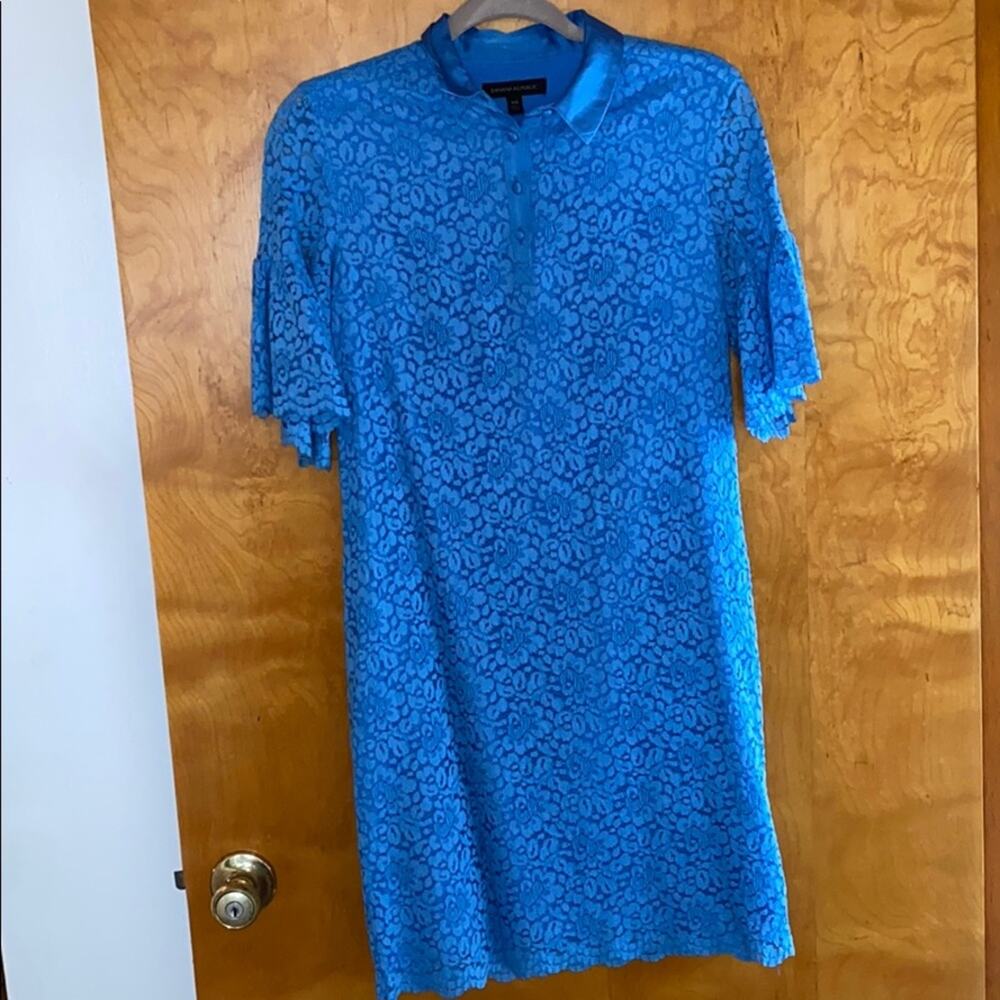 Banana Republic Blue Lace Dress with pockets - size xs
